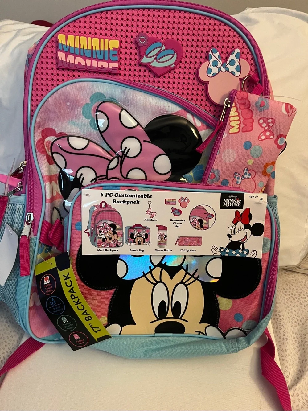 Pink Kids Backpack Set
